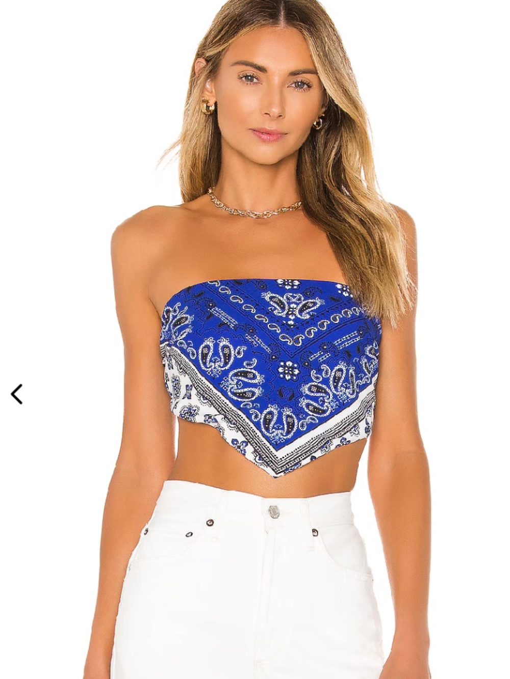 Bandana Tie Top in blue